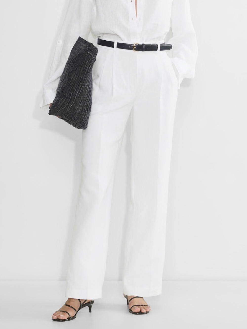 Aritzia Linen Wide-Leg Effortless Pants